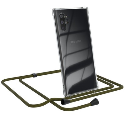 Für Samsung Galaxy Note 10 Plus Handyhülle zum Umhängen Kordel Tasche Kette Grün