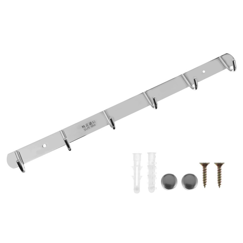 12" X 60" Stainless Steel Shelf Pot Rack NSF Certified 210lb Capacity Wall Shelf With 10 S Hooks For Kitchen Storage Organization