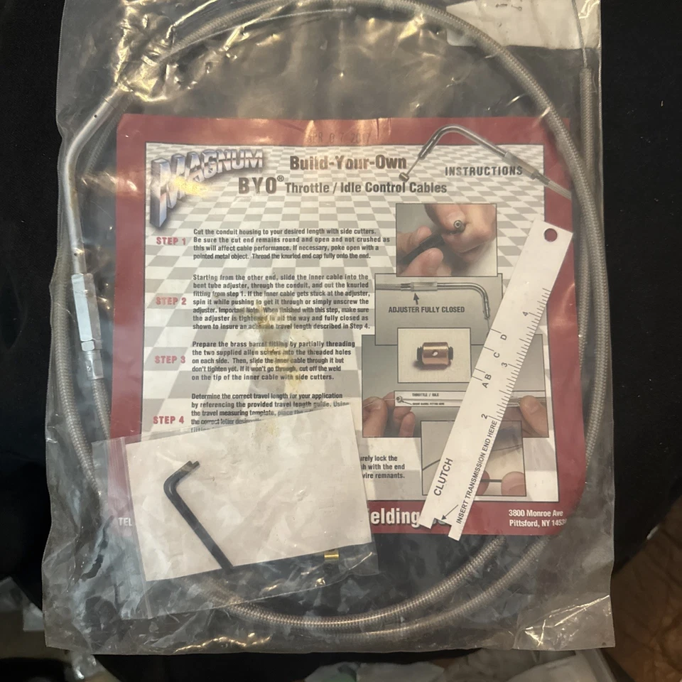 Magnum Shielding BYO Stainless Steel Throttle cable 0650–1060 45° - Image 3 of 4