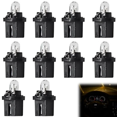 10 PCS DC 12V 2W Ampoule Tableau De Bord Jaune Clair, Générique Ampoule - Photo 1/4