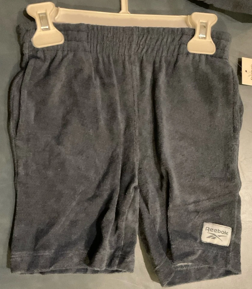 REEBOK Little Boy’s Size 5 Blue 2-Piece Collared Terry Cloth Shorts Set NWT - Image 4 of 4