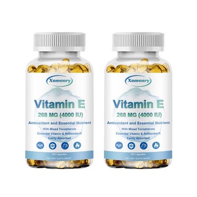 Vitamin E 4000IU 240pcs - Anti-aging, Antioxidant Support, Skin Health