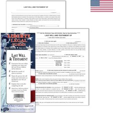 Last Will Testament Forms Kit for - Complete Do-It-Yourself Legal Document...