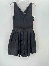 Pre-Owned Halston Heritage Black Size 4 Short Sleeveless Dress