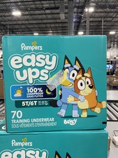 BLUE AND AQUA - PAMPERS POTTY TRAINING UNDERWEAR FOR TODDLERS, EASY UPS DIAPERS,