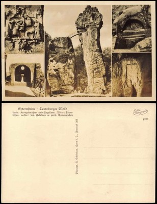 Ansichtskarte Holzhausen-Externsteine-Horn-Bad Meinberg Externsteine 1940