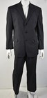 JOS A BANK Charcoal & Black Crosshatch Wool 2-Piece Pleated Suit 44R x 36W — photo 1