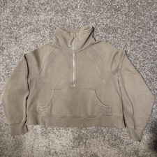 Size M/L Lululemon Scuba Oversized Funnel Neck Half Zip Long Sheer Oak
