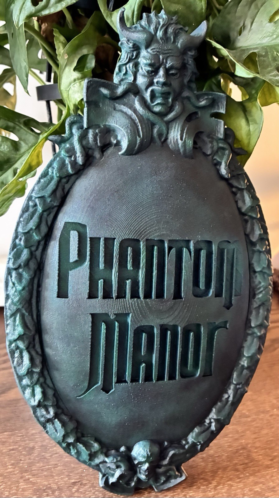 Plaque Phantom Manor décoration maison rétro pour mur gothique et intérieur vintage