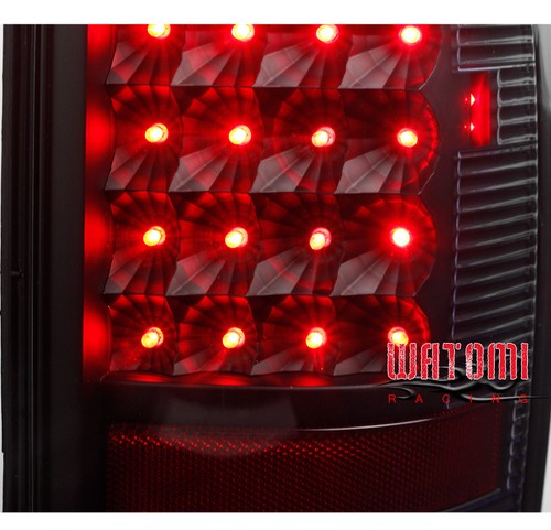 FOR 02-06 RAM 1500/03+ 2500/3500 LED TAIL BRAKE LIGHTS LAMPS BLACK LEFT+RIGHT - Picture 2 of 4
