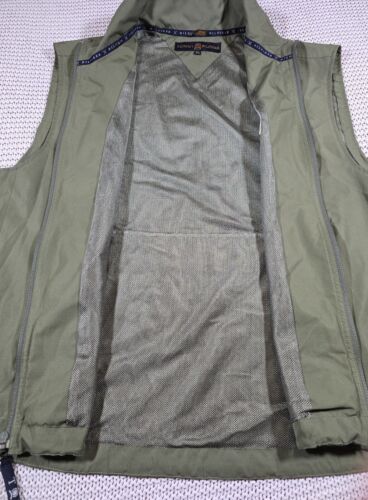 Vtg Tommy Hilfiger Golf Windbreaker Vest Men Sz XL Green Kiawah Logo Vented - Picture 5 of 12