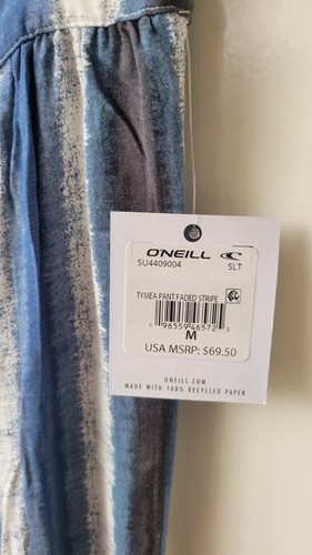 NWT O'Neill Tymea Stripe Fly Away Blue Stripe Beach Pant, Size Medium - 第 11/12 張圖片
