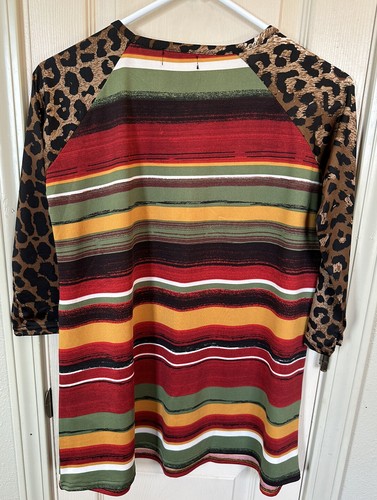 Southern Charm Womens Size Small 3/4 Sleeve Striped Shirt - Picture 2 of 4