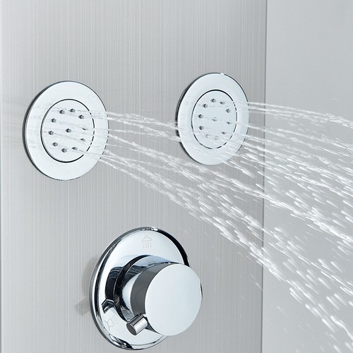 Duschpaneel Edelstahl LED Duschset Regendusche Duscharmatur Massage Duschsäule - Bild 185 von 200
