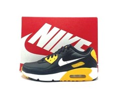 NEW Youth Grade-School Boy Nike Air Max 90 LTR GS Black/Yellow CD6864 026