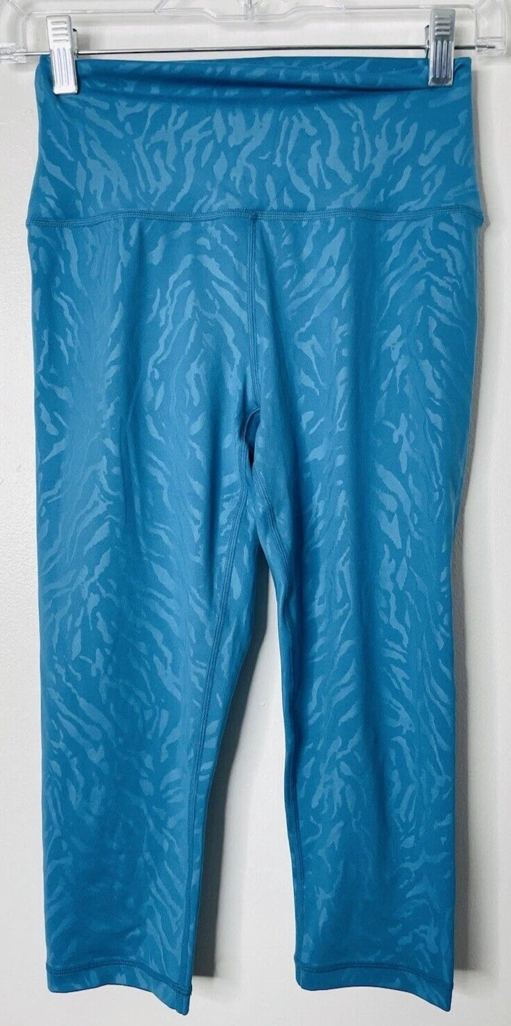 sweaty-betty all day cropped tiger print stretch high waist leggings