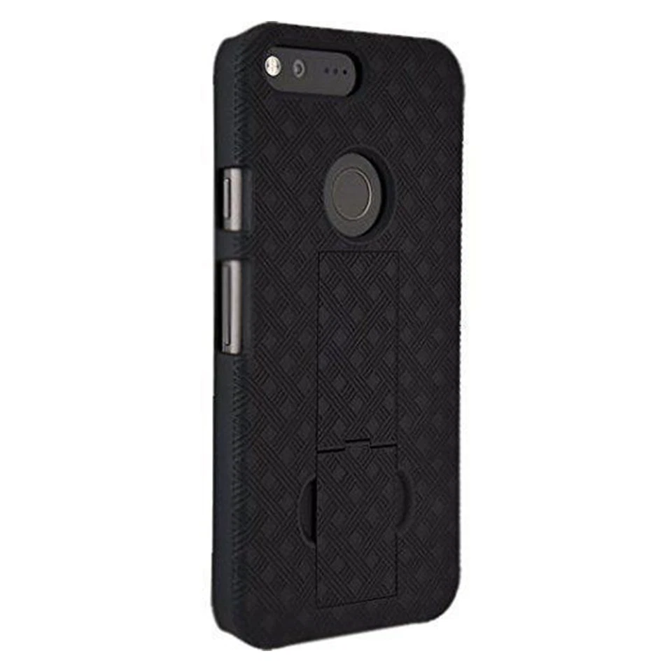 For Pixel XL Verizon Durable Rotating Belt Clip Holster W/ Kick Stand Combo Case - Image 4 of 4