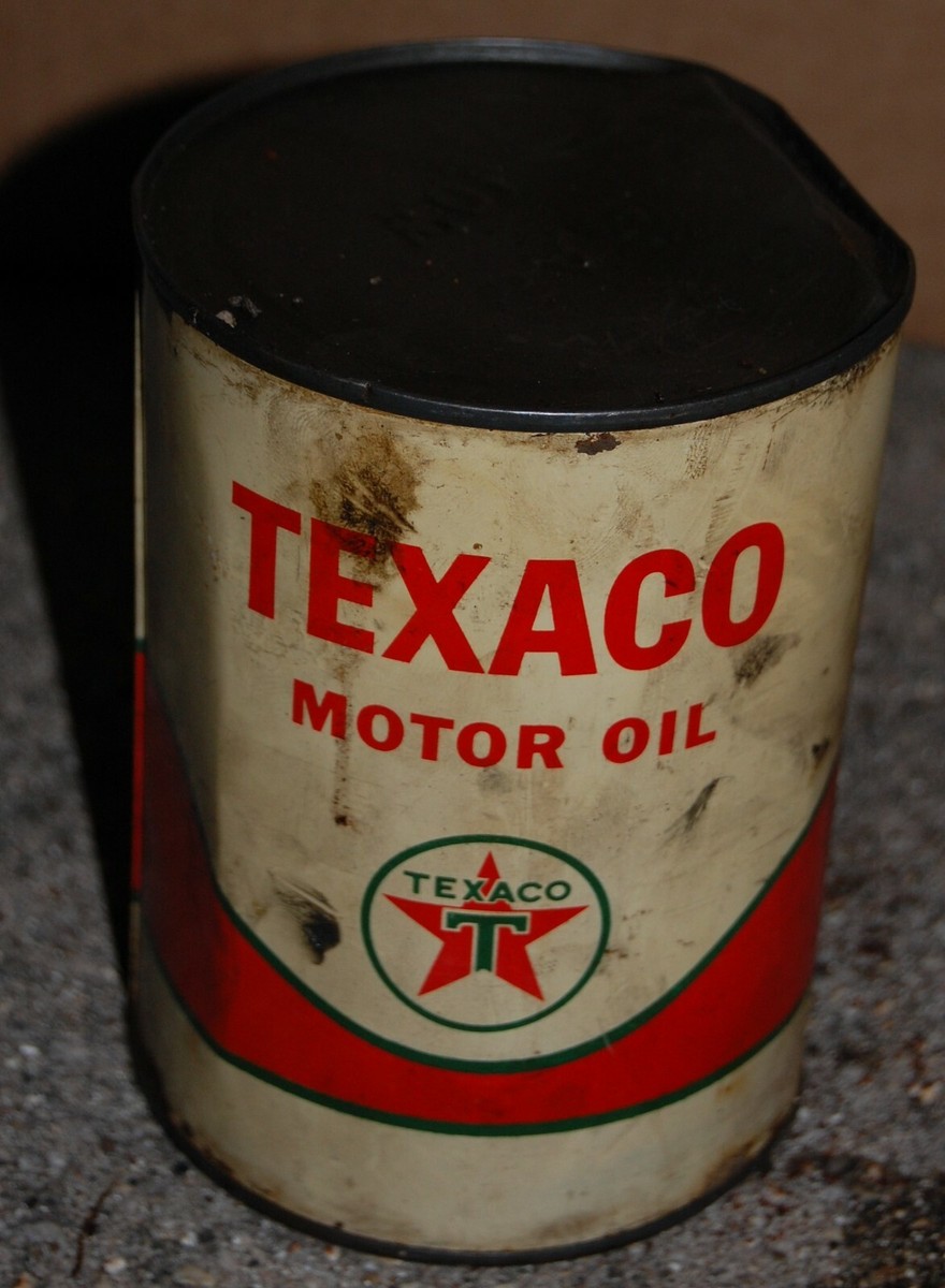 Vintage Oil Can Texaco Motor Oil One Quart Metal Can | eBay