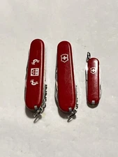 Lot of 3 Victorinox Swiss Army knives - Climber - Spartan - Classic
