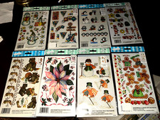  Group of 8 E-Z RUB-ON TRANSFERS - All Holiday Themes FREE SHIPPING 
