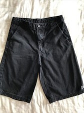 DC skater trademark boys black stretch bermuda jean shorts 100 cotton Size 18