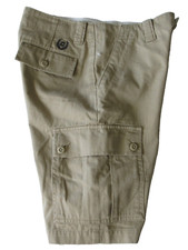 CHAPS Kids Boys size 10 Khaki Cotton Twill Cargo Pocket Shorts 26"x9