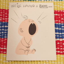Vintage New Baby announcement card set