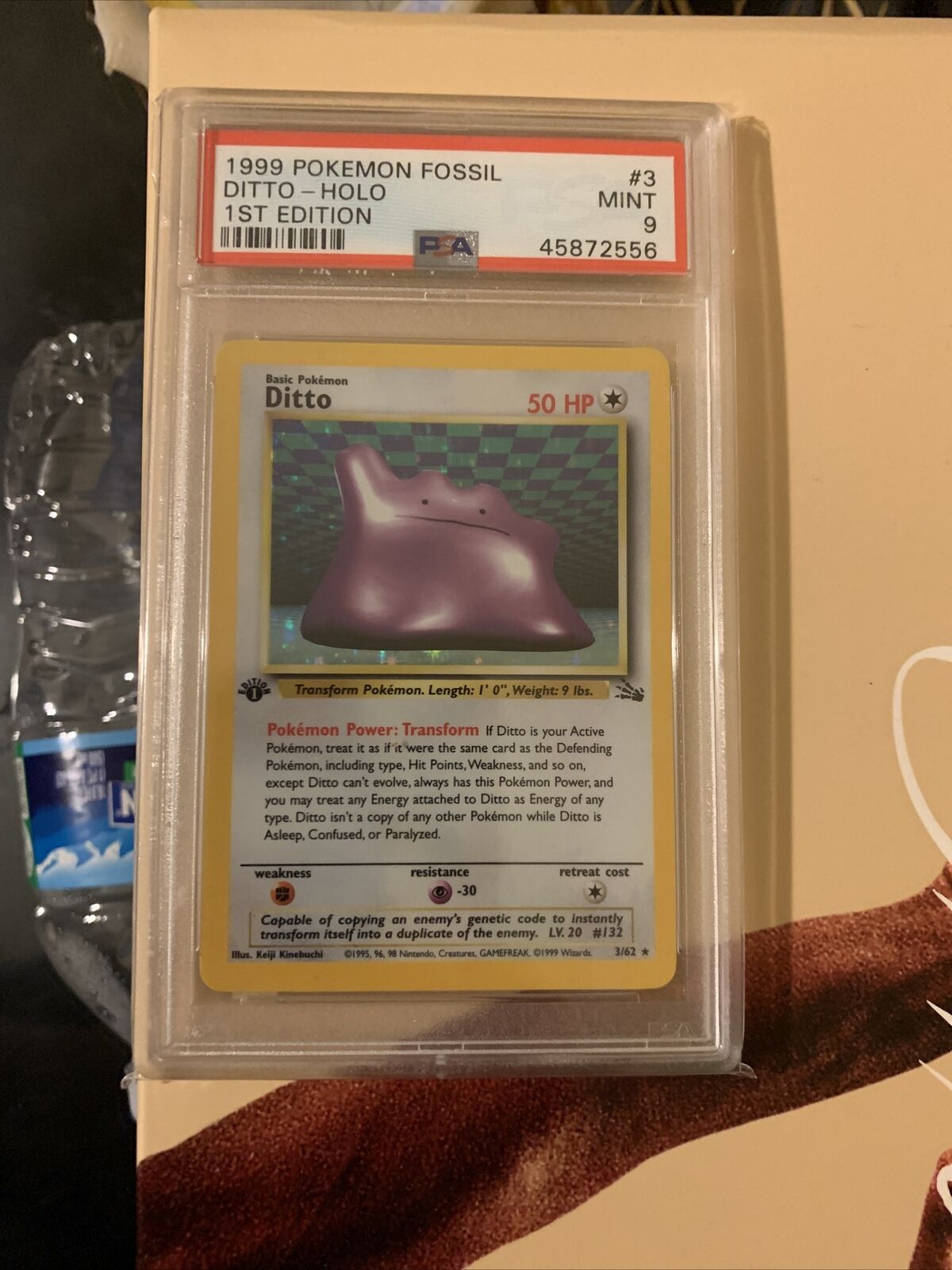 Cartas de Jogar: Ditto (Pokémon TCG(Fossil Set-First Edition)  Col:PKMFSFEEN003