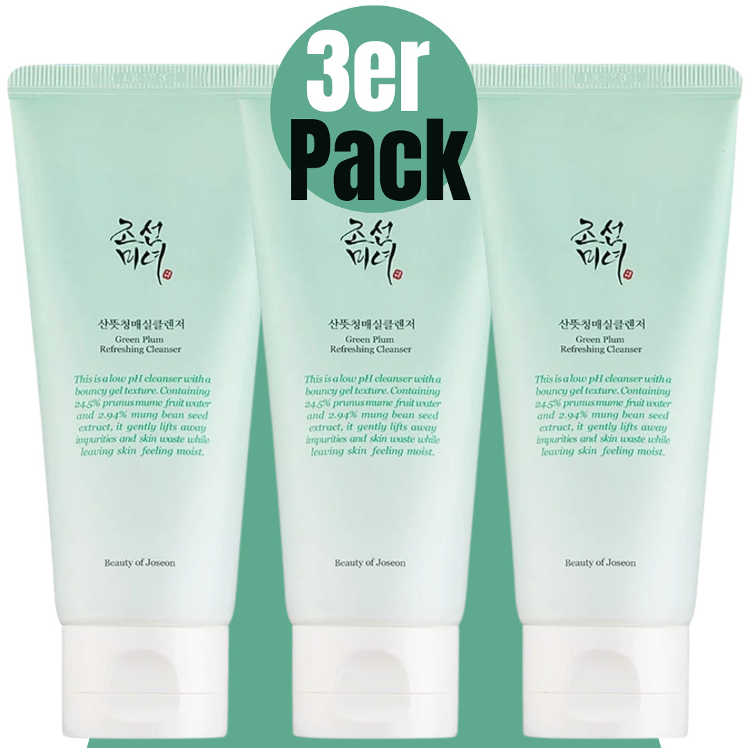 3x Beauty of Joseon Green Plum Cleanser – Vegan, Sanft, 100ml Gesichtsreiniger