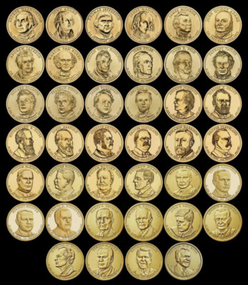 COMPLETE Presidential Dollar Full Set - UNCIRCULATED 40 Coins!