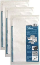 Chartpak 1-1/2-inch White Stick-on Vinyl Letters (01046), 3 PACKS