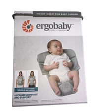 New NWT New in Box ergobaby Infant insert for Baby Carrier. Gray. New in Box.