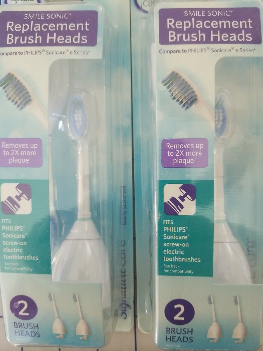 Smile Sonic Signature Care (2 Replacement Brush Heads) A4 for sale