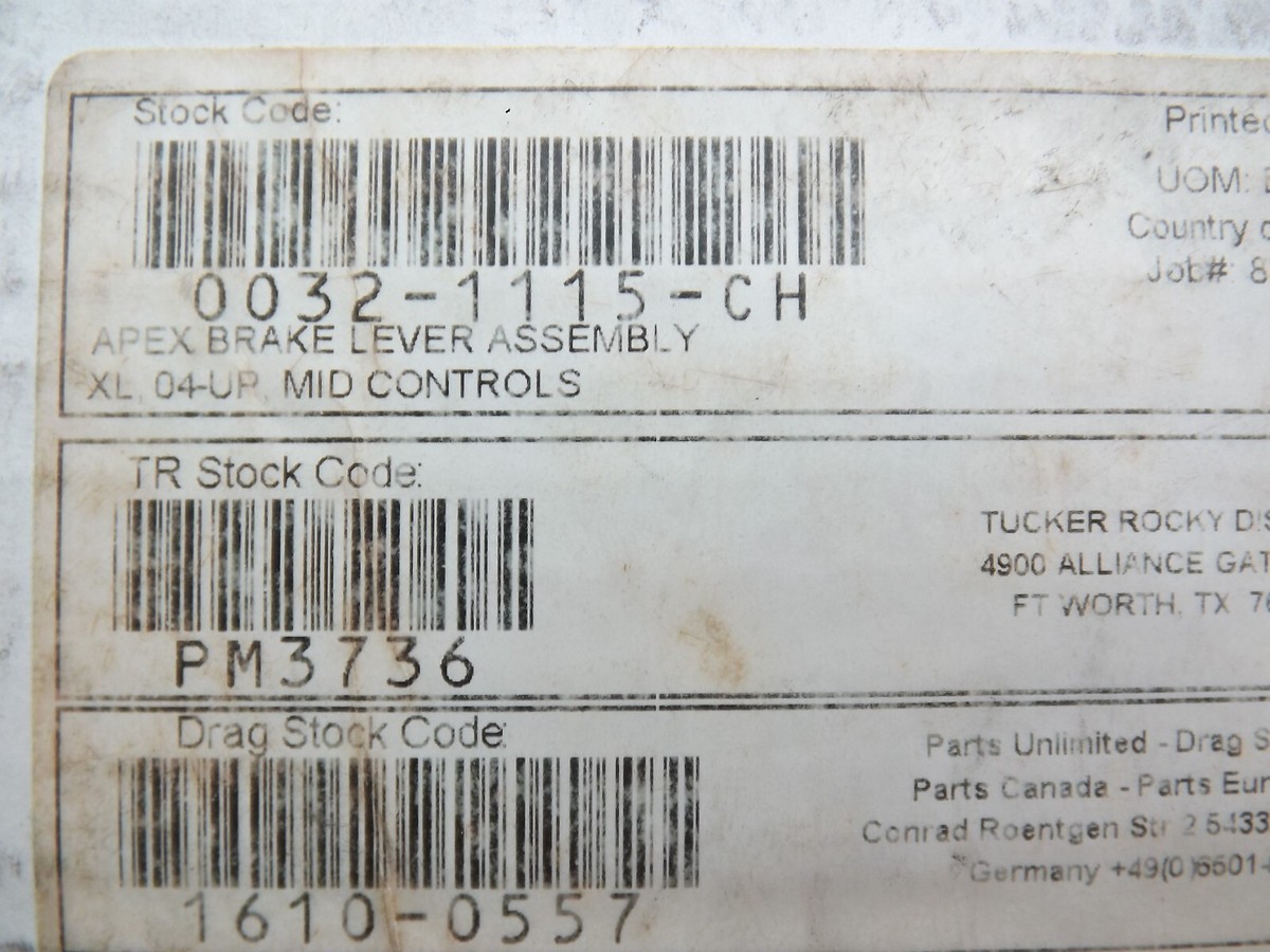 Performance Machine - 0032-1115-CH - Apex Contour Rear Brake Pedal