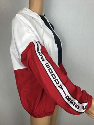 XL Windbreaker Hoodie Top Color Block 