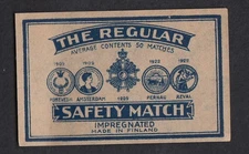 Ancienne étiquette Allumettes Finlande BN11897 The Regular 