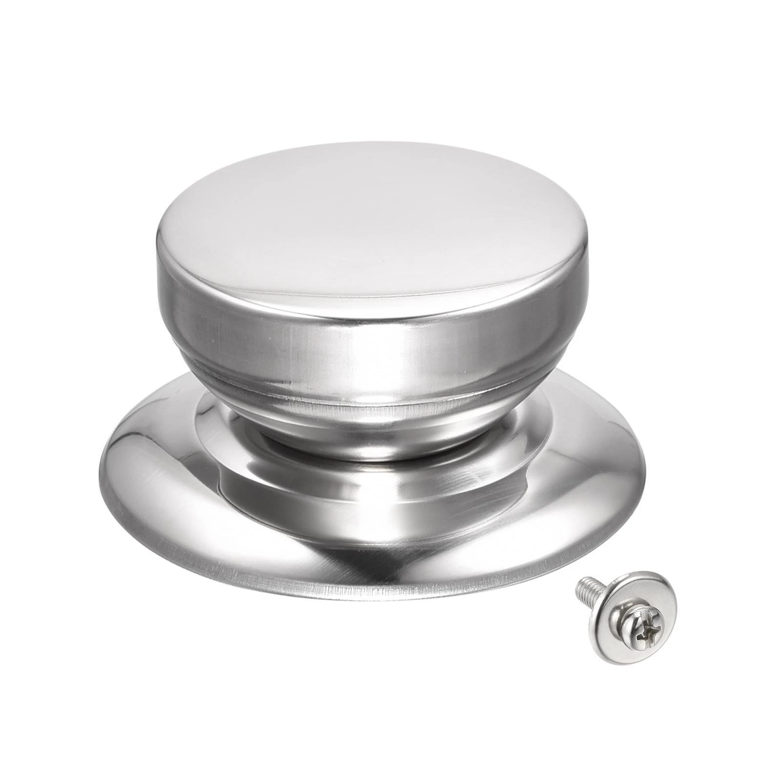Universal Pot Lid Cover Knob Handle 1.34inch Height Stainless Steel 2pcs