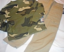 Camo Shirt Khaki Pants- Boys Size 5-NEW