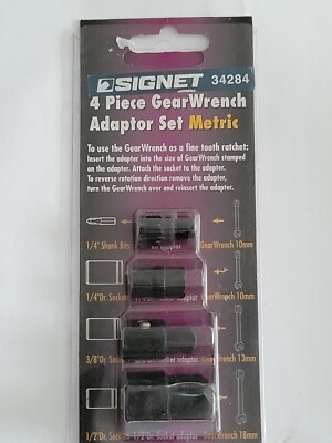 Signet 4 Stück GearWrench Adapter Set metrisch 34284 