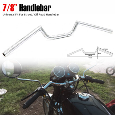 7/8'' 22mm Motorcycle Drag Bar Handlebar For Cruiser Chopper Cafe Racer Clubman
