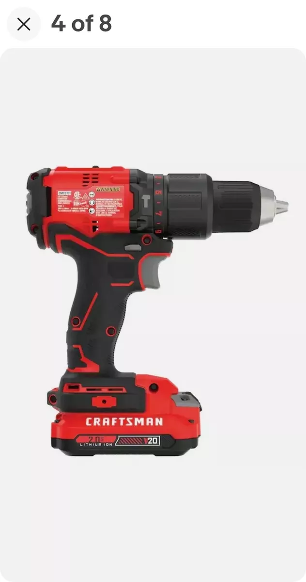 Craftsman Hammer Drill Kit 1 2 in CMCD731D2 includes 2 batteries