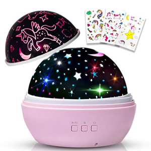 Girls Night Light, Unicorn Night Light & Star Projector Night Light for