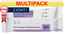 10 x Conti So Soft Cotton Large Patient Wipes - 30 x 28 cm - 10 Packs of 100