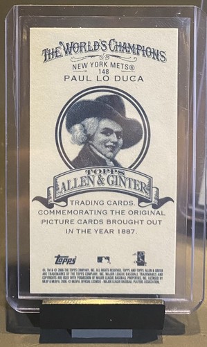 2006 Allen & Ginter #148 : Paul Lo Duca A&G Back MINI in Tobacco Size Top-Loader - Picture 2 of 2