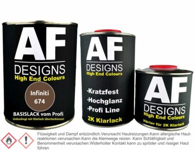 Infiniti 674 Formal Brown Metallic 1,25L Basislack Klarlack Härter Autolack spri
