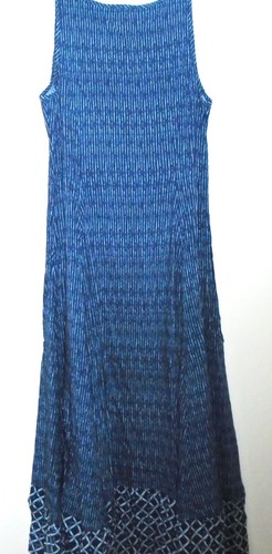 Fat Face Lula Dress shibori patch print indigo blue maxi Size 8 New Tags BNWT - Picture 4 of 8
