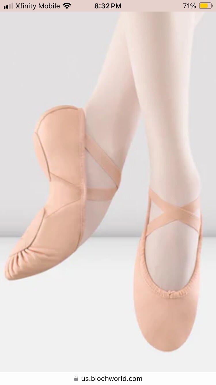 SAOLA Pantofola Bloch Prolite II ibrida pelle ballerina suola divisa S0203L rosa taglia 9B nuova con scatola