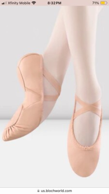 Bloch Prolite II Hybrid Leather Ballet Split Sole Slipper S0203L  Pink Sz 9B NIB