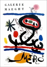 Joan MIRO Spanish Galerie Maeght Surrealism 1978 Poster 16 x 11