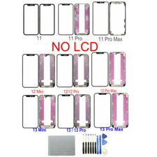 NEW Front Outer Glass Lens Screen For iPhone 11 /12/13 Pro Max Tools OCA Frame